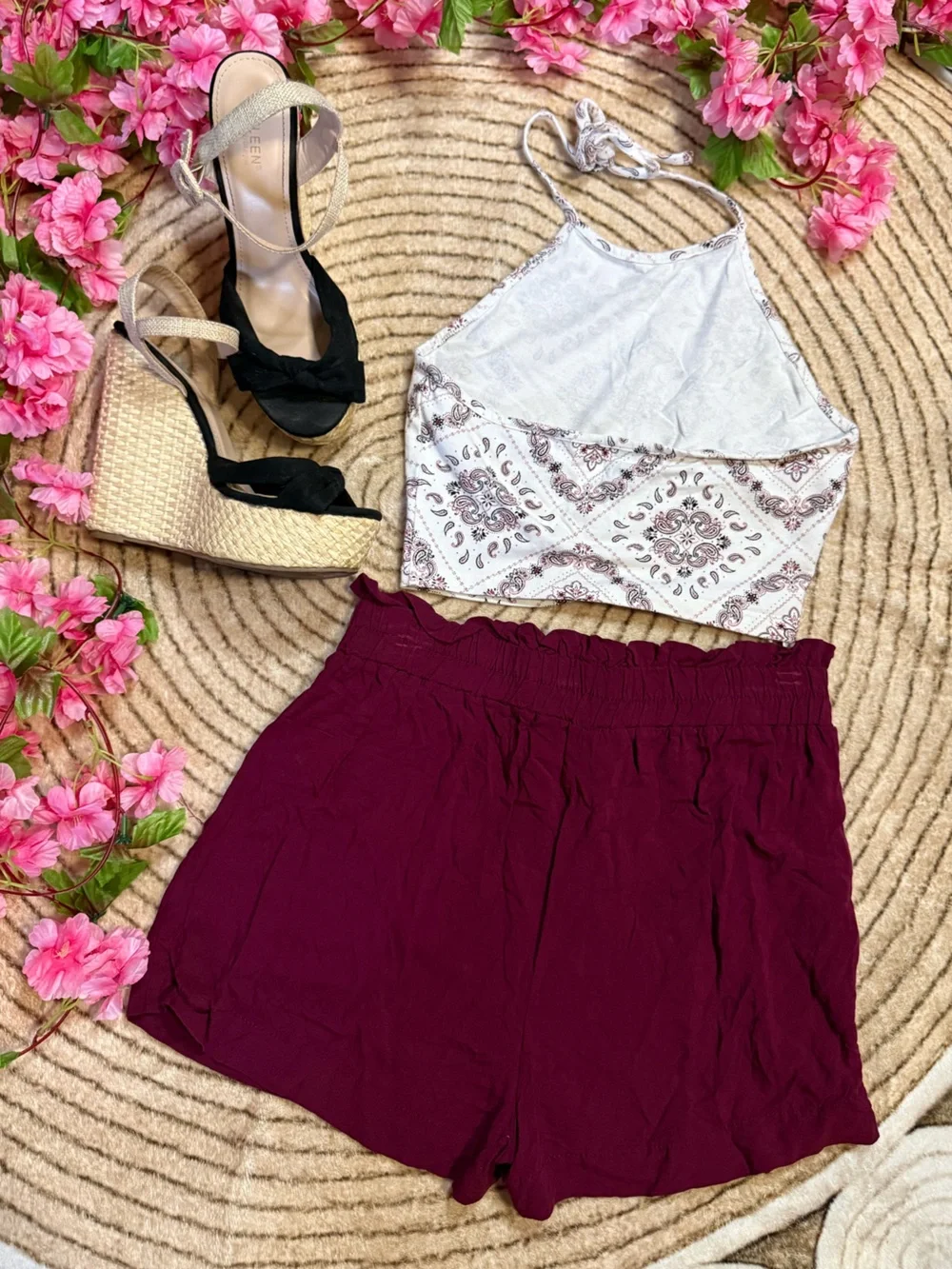 Burgundy Shorts - Size M